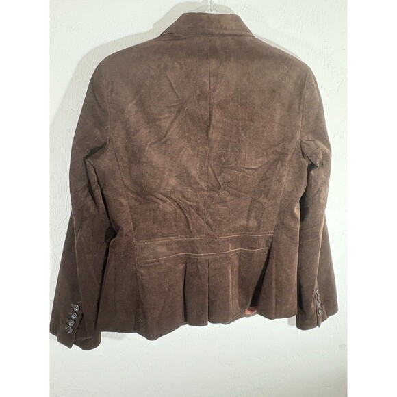 Talbots Woman’s Petite Sz 10P Corduroy Brown Jacket, Lined 3 Buttons, Pockets - Picture 5 of 9